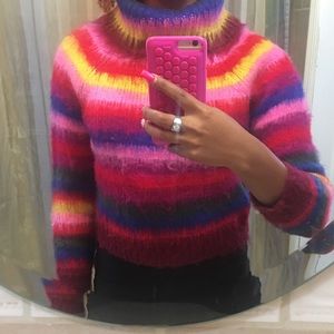 Forever 21 rainbow turtle neck sweater